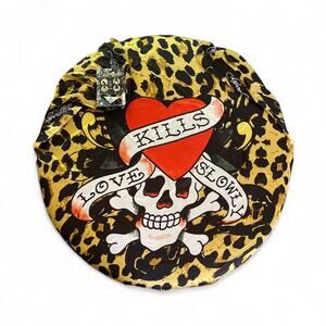 Ed Hardy Giant Love Kills Slowly Scarf New